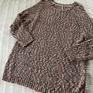 Anthology 20/22 Colorful Looseknit Pullover Sweater‎ Round Neck Longsleeved